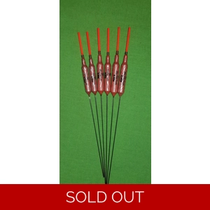 SRG018 Pack of 6 High Quality Pole Floats F1 Nitinol Stem Red Tip